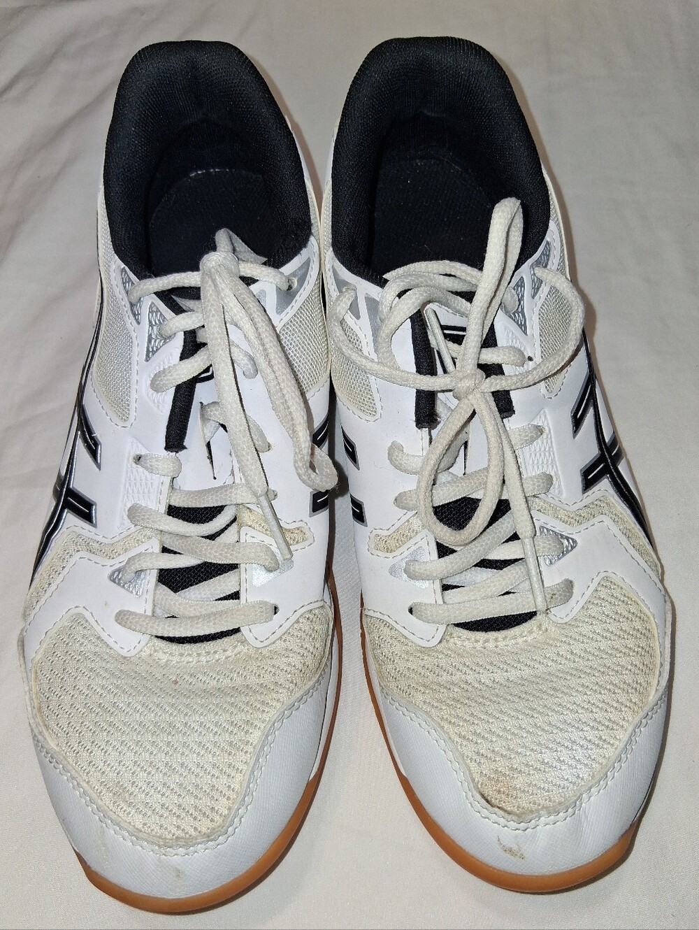 Asics Gel-Rocket White Black Court  Shoes Women's 8.5 Sporty Athleisure Active